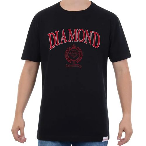 Camiseta Masculina Diamond College Crest PRETO-A23DMPA410- -1-